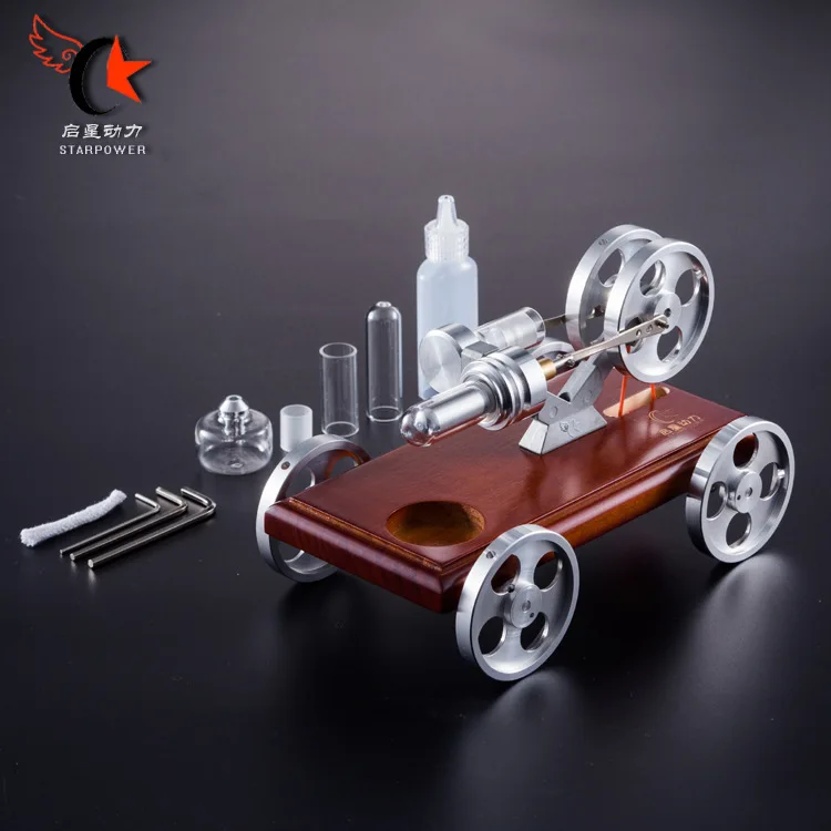 

Stirling Principle Engine Model Toy Car Green Environment Protection Interesting Science