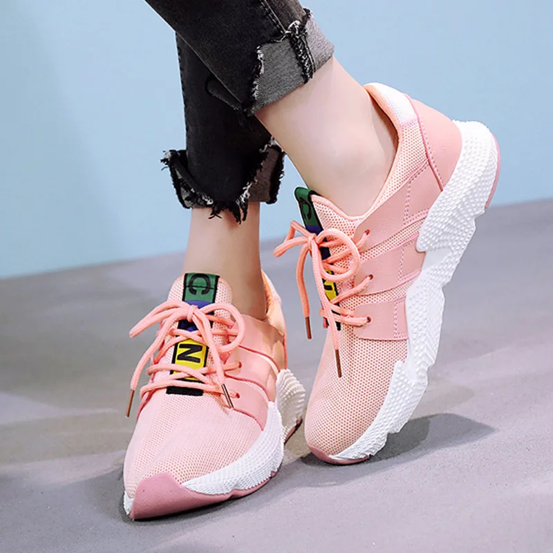 Женская Повседневная обувь сезон весна-лето 2019 сетчатая на плоской подошве