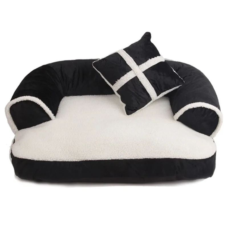 Barato Cama De Perro Casa De Perro Que Se Calienta Nido Suave Para Mascotas Nido De Perro Otoño E Invierno Sofá De Caseta De Perros Ropa De Cama Con Almohada Para Gato Bulldog Dorado
