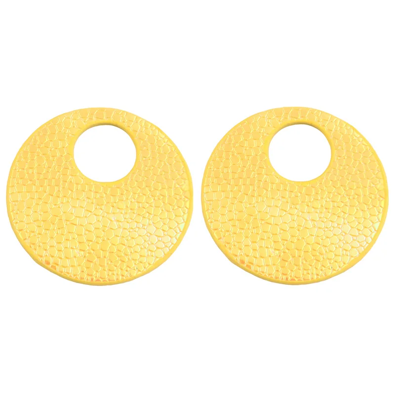 Большие серьги NeeFu WoFu из кожи с эффектом вспышки женские круглые большие