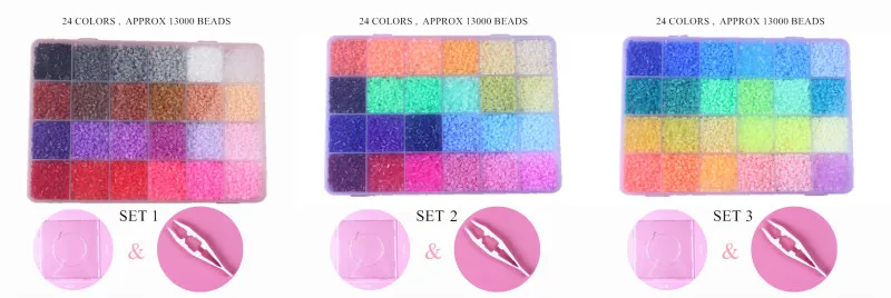 13000 шт. 2,6 мм Perler Beads Обучающие игрушки 24 цвета/коробка бусины Хама 3D Пазлы игрушка для головоломка для детей игрушки Brinquedo