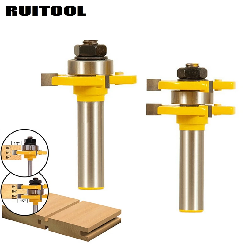 Набор фрез для деревообработки Т образные насадки 1/2 дюйма 2 шт.| |