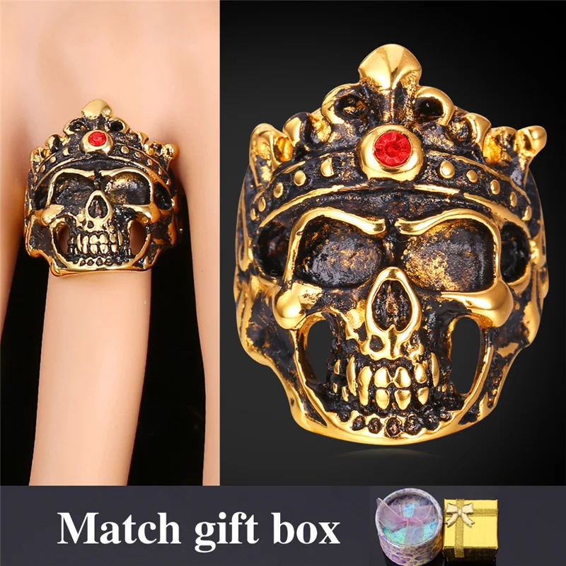 Кольца в стиле панк мужские ювелирные изделия подарочной коробке оптовая