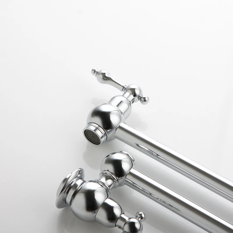 Hongdec High quality Wall Mount Pot Filler Folding Faucet Stretchable Double Joint Swing Arm Kitchen Sink tap | Обустройство дома