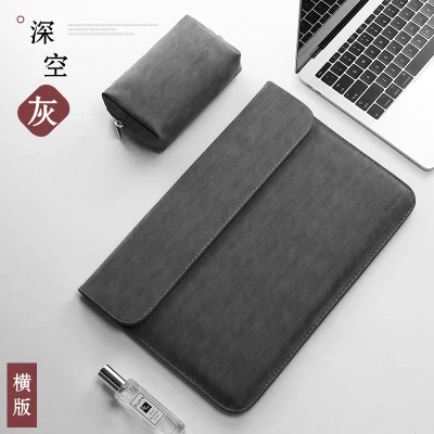 velvet dark gray s1 Новые матовые из искусственной кожи рукав сумка для ноутбука 15,6 14 для macbook Air 13 Чехол Pro retina, 11, 12, 15 лет для Xiaomi Mi Тетрадь 12,5 13,3 - Цвет: velvet dark gray s1