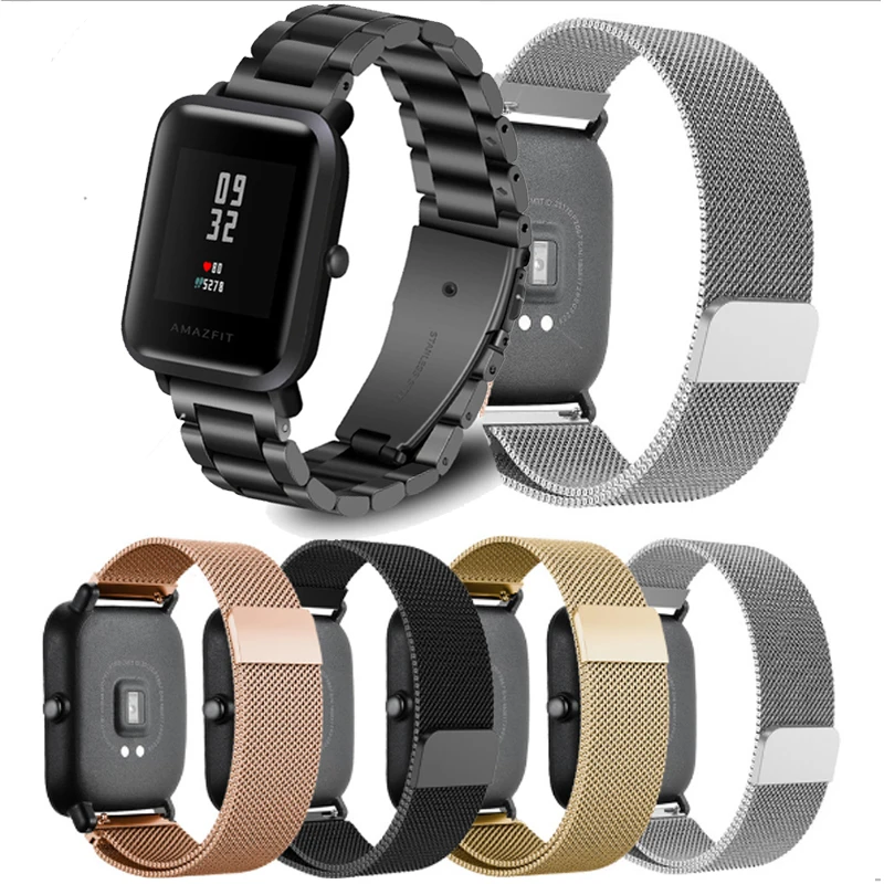 20 мм браслет для смарт браслета Amazfit Bip магнитный ремешок Запасные детали замены