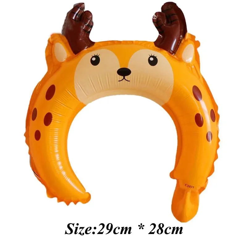 Sika deer 12 50 шт в наборе, милые животные диадема ободок для волос надувные шары Mickey Minnie лягушка "Кролик", "Медвежонок" детских празднований дня рождения Свадебная вечеринка украшения для детских игрушек - Цвет: Sika deer 12