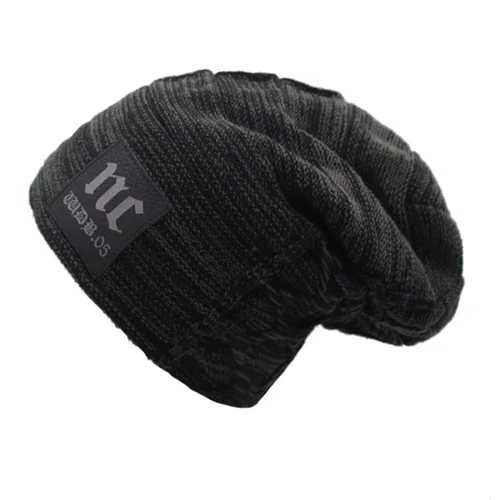 Youbome зима вязаная шапка Skullies шапочки зима Шапки для Для женщин Для мужчин маска Марка шапочка gorros капот теплая Балаклава шляпа шапки - Цвет: black