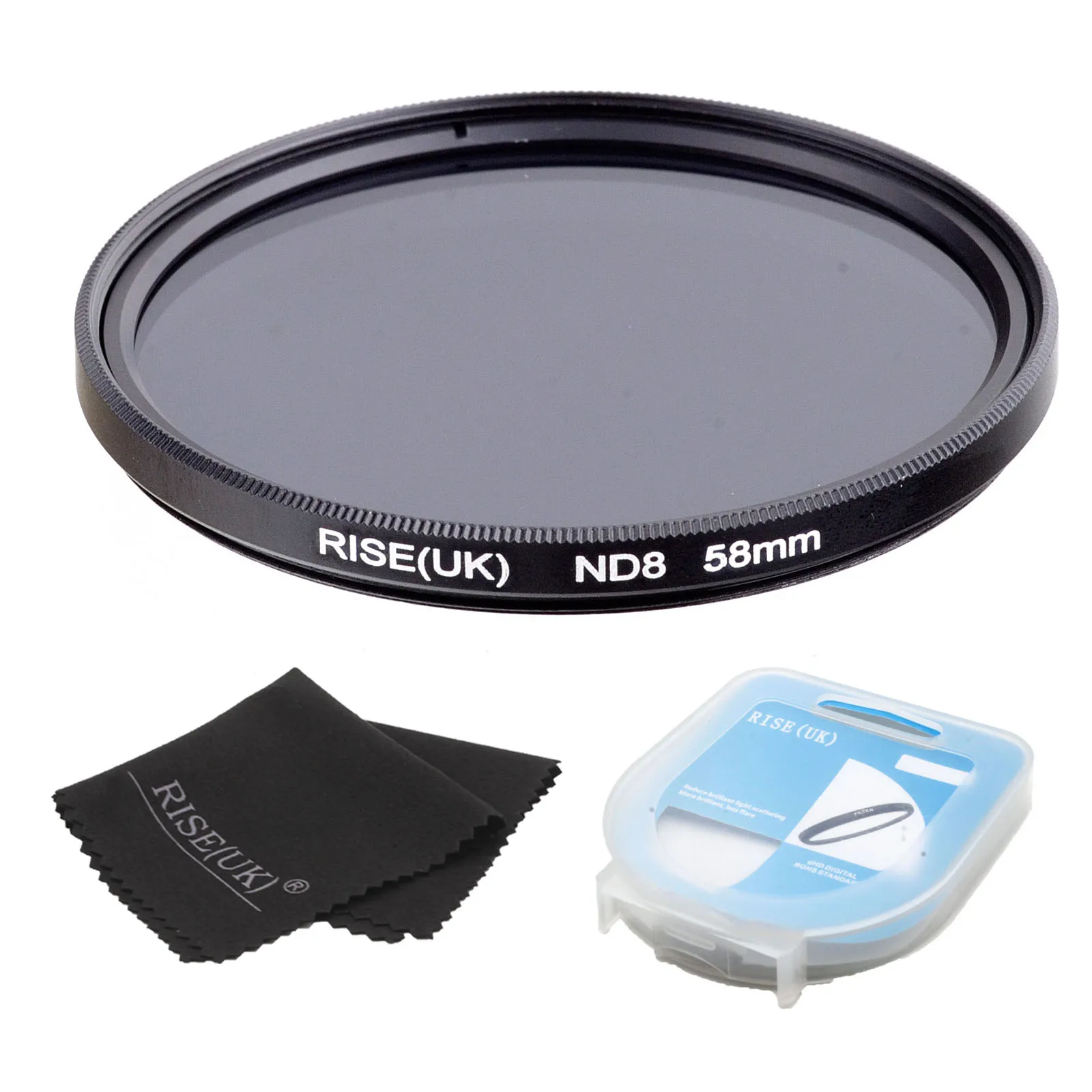 

RISE(UK) 58mm Neutral Density ND8 Filter FOR ALL Camera lens+case +gift
