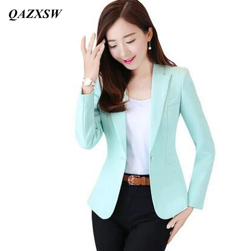 

QAZXSW 2019 Women Blazers And Jackets New Long-sleeved Small Women Suit Version Slim Ladies Blazer Femme YX8802