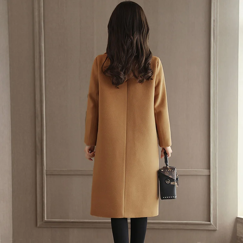 2018 Winter Women Wool Coat Long Thick Female Overcoat high quality Women's Jackets Coats Sobretudo YM106 | Женская одежда