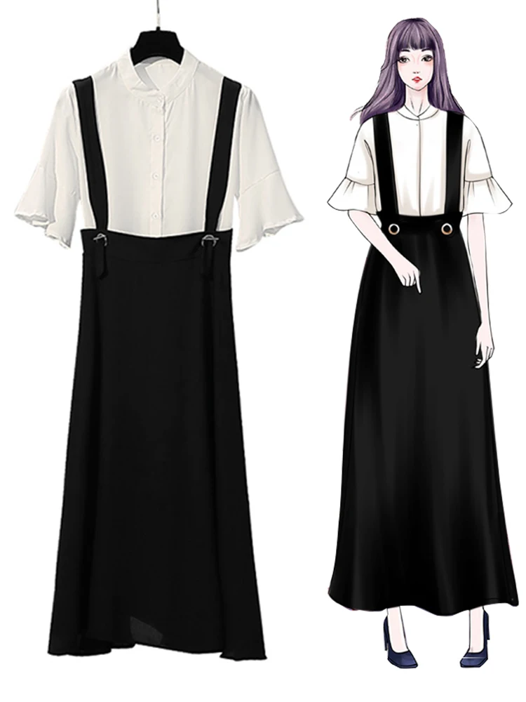 Trytree Лето Женский костюм из двух предметов Повседневный стиль расклешенный рукав