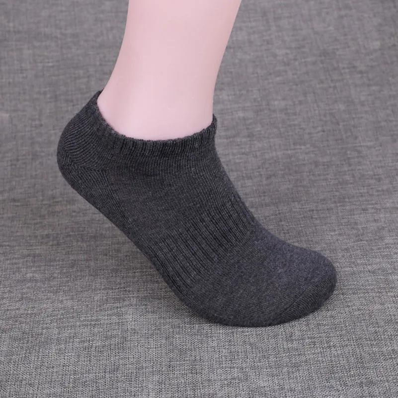D dark grey LKWDer 5 пар мужские безбортные носки толстые практичные полотенца снизу эластичность талии мужские носки Мужские Прочные антифрикционные Спортивные Meias - Цвет: D dark grey