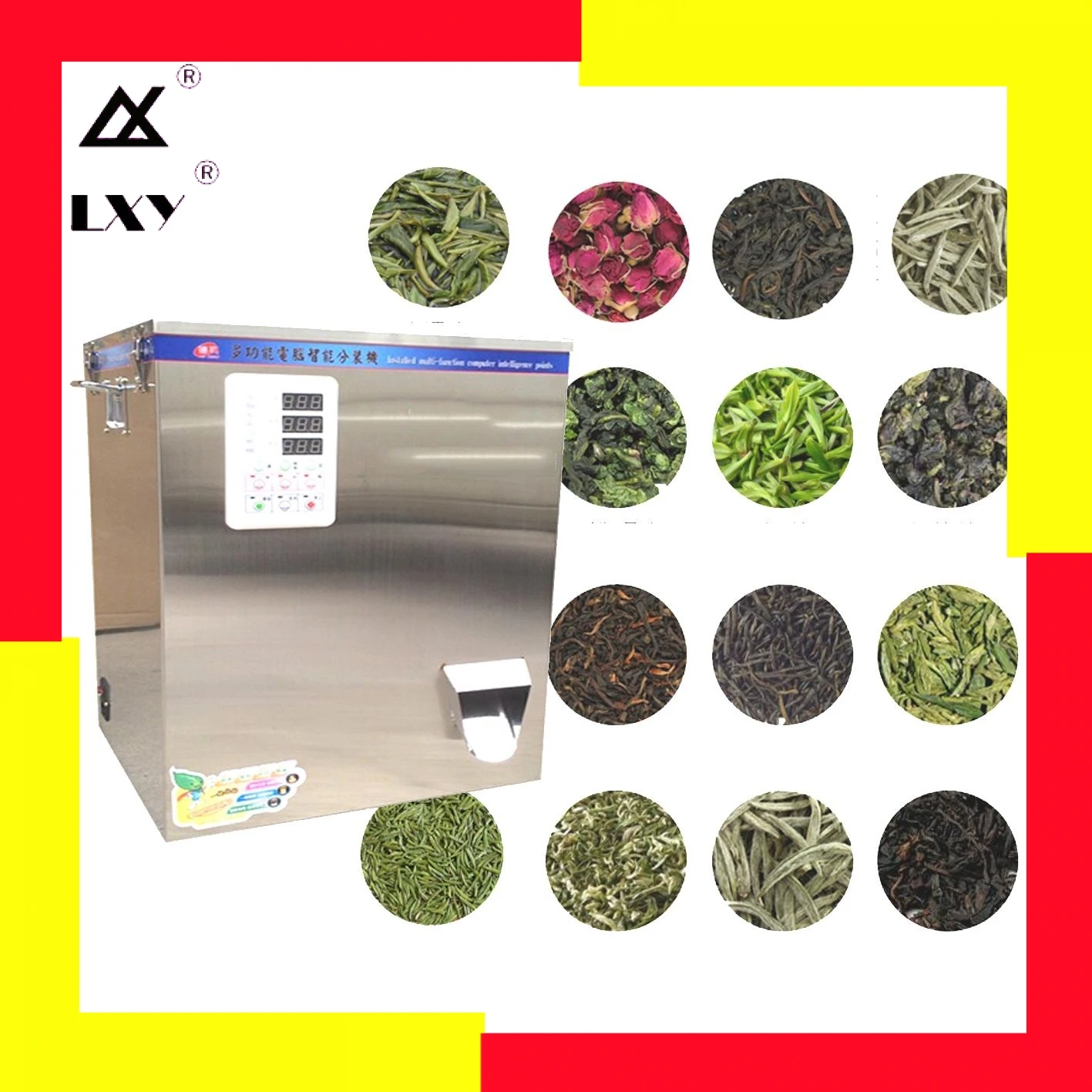 売る 25gAuger スパイラル型ハーブ充填および計量機白緑黒茶葉薬用材料ラッキング茶葉フィラー