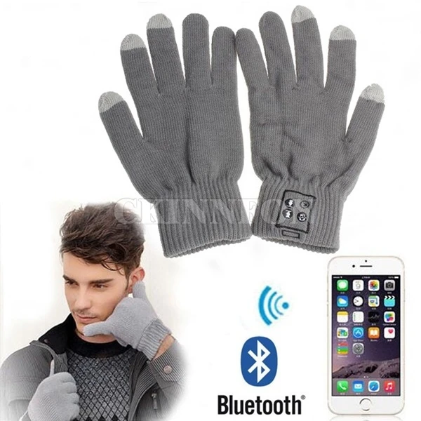 

100 шт./лот 2 шт./лот/пара, зимние теплые перчатки с сенсорным экраном, Bluetooth перчатки для общения, встроенный динамик/микрофон для сотового телефона