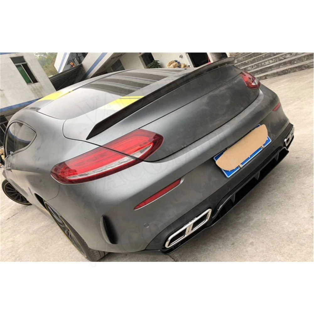 Для W205 спойлер из углеродного волокна задний Крылья для Mercedes Benz C205 C200 C300 C180 Coupe 2