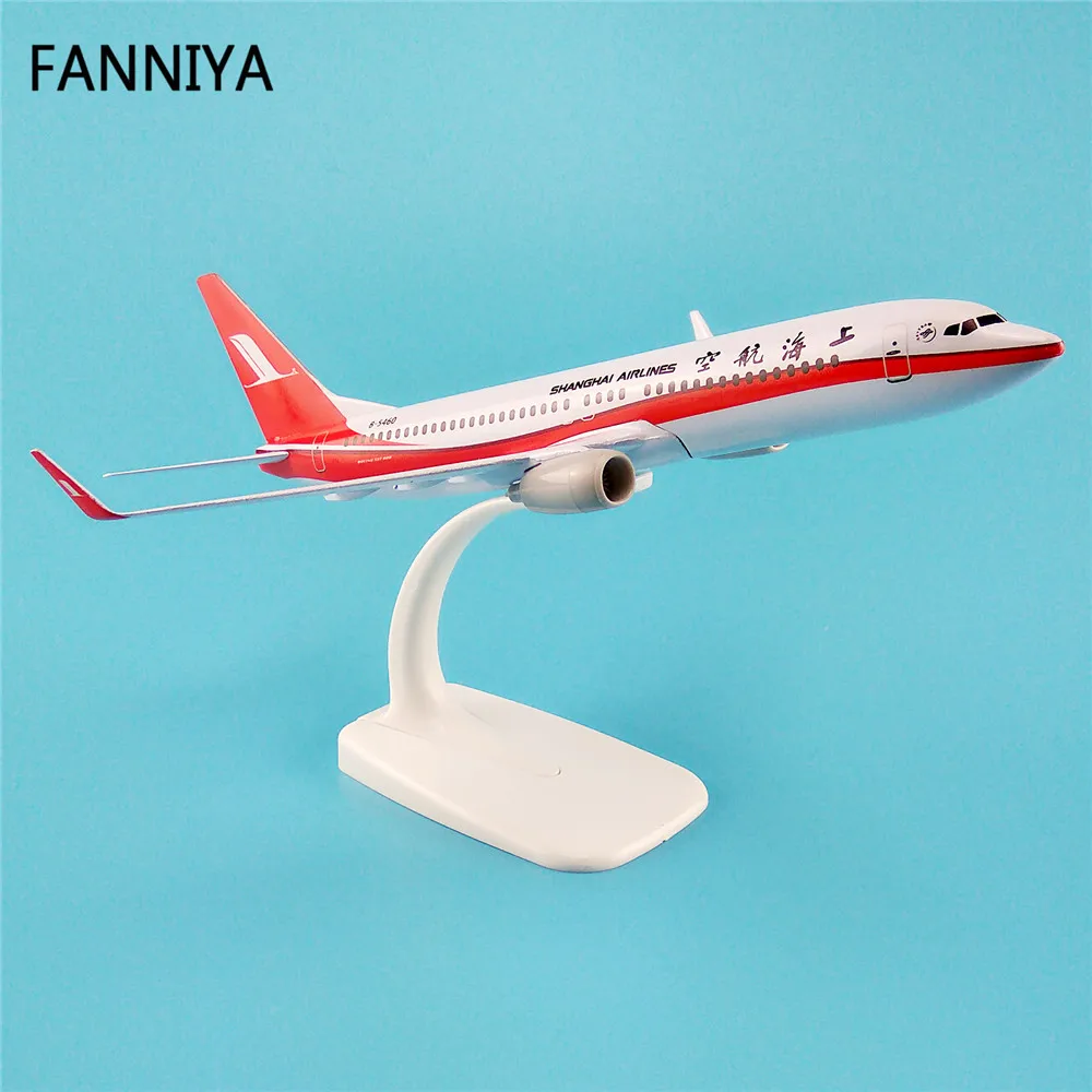 20 см сплав металла Air China ShangHai Airlines модель самолета Boeing 737 B737 800 Airway W Стенд самолет