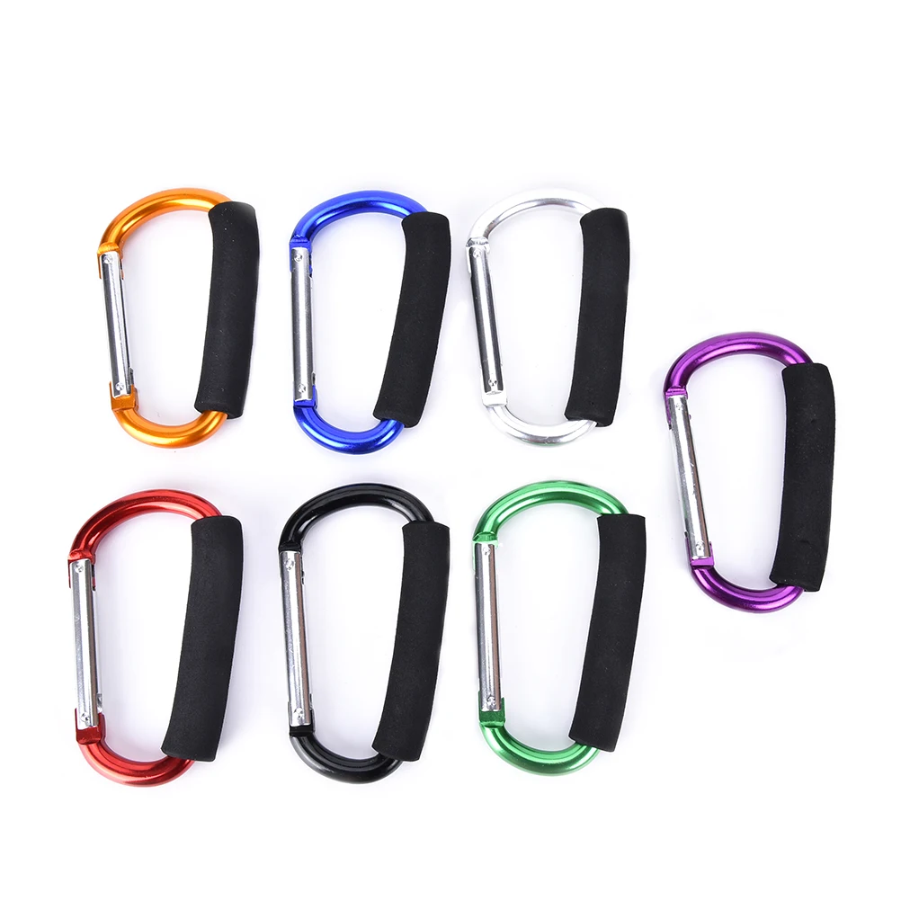 

Outdoor Multi-function EDC Tool Aluminum Climbing Carabiner Hook Gear Multi Tool Buckle Rock Lock With Sponge