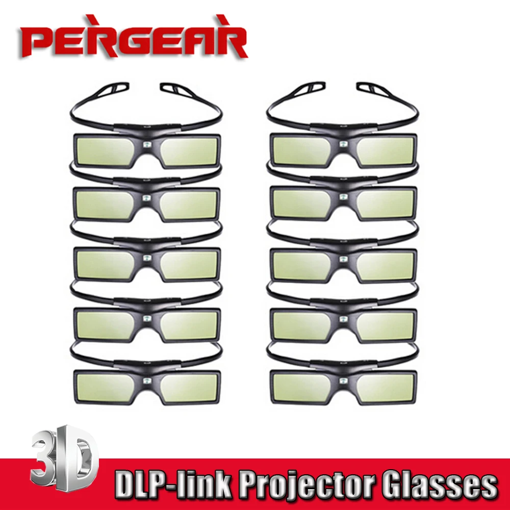 10 шт./лот Pergear G15 DLP 3D Active Shutter Glasses для проектора Samsung Sony Acer Dell Vivitek|glasses sunglass|glasses