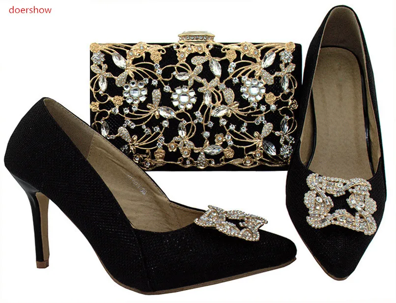 Doershow/Итальянская обувь и сумочка Королевского синего цвета высококачественные