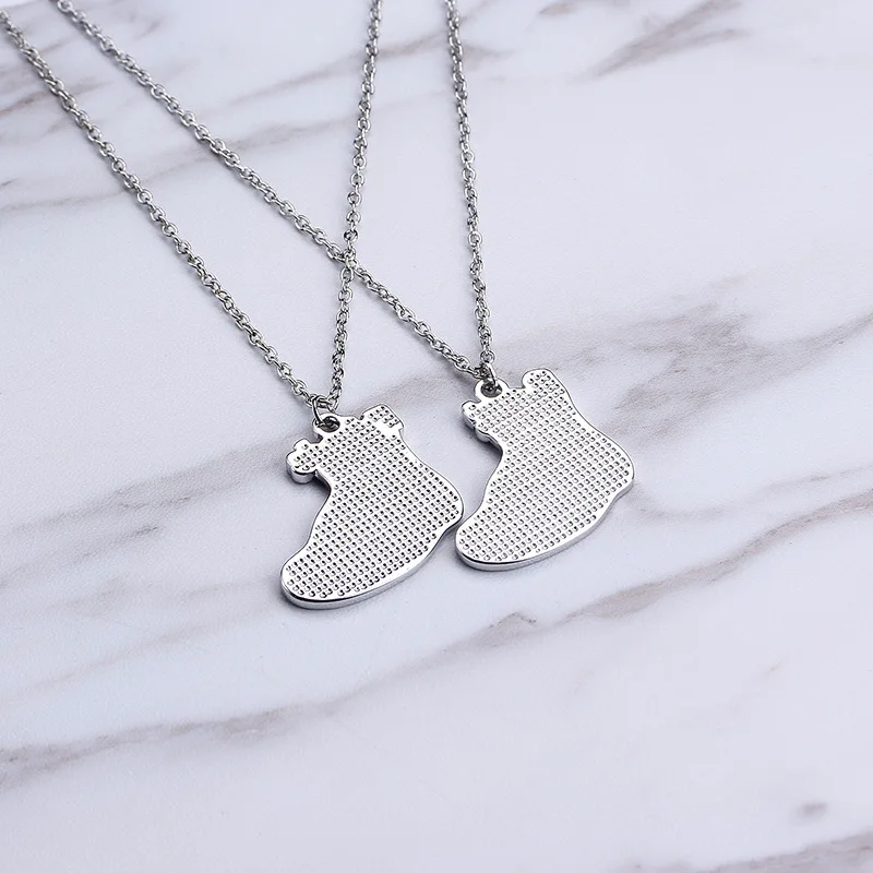 2 шт./компл. колье с подвеской из розового сплава подарочные украшения для друзей