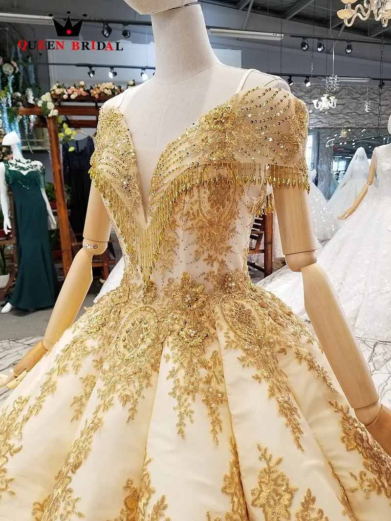 2019 Vestido De Noiva индивидуальный заказ Длина пола линия с плеча свадебные платья