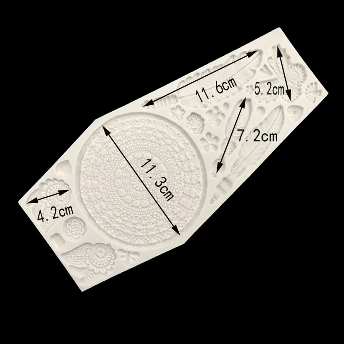 Силиконовые формы с перьями бабочками кружевом каймой для торта украшение