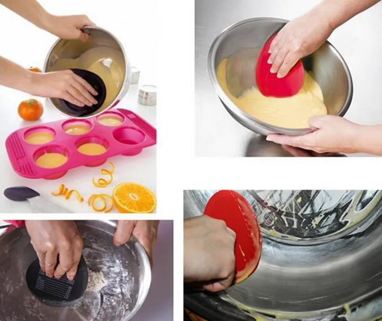 Кастрюля чаша для чистки кастрюли силиконовый скребок доступный висящий Muticolor