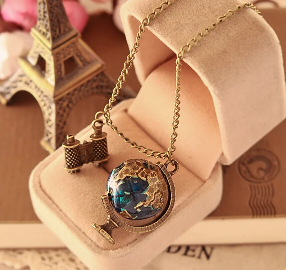 Горячее предложение Уникальные ретро Винтаж бронза Цветной Глобусы телескоп