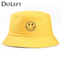 bucket hats for women embroidery cartoon smile fisherman hat summer fashion simple couple visor bob sun caps %d0%bf%d0%b0%d0%bd%d0%b0%d0%bc%d1%8b 2021 %d0%bc%d0%be%d0%b4%d0%bd%d1%8b%d0%b5