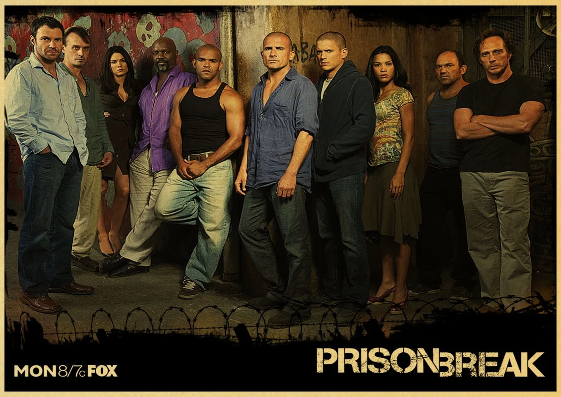 Prison Break Wentworth Miller Dominic Purcell винтажный бумажный постер настенная живопись украшение