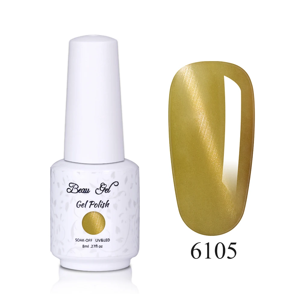 YS6105 Beau гель 8 мл Jade Cat Eye Гель-лак для ногтей замачиваемый УФ светодиодный Гель-лак Полупостоянный Магнитный Гибридный лак для ногтей Гель-лак - Цвет: YS6105