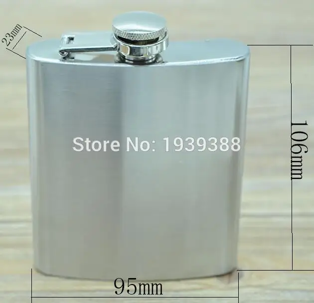 100 шт./партия оптовая продажа портативная фляжка из нержавеющей стали 7 унций (196