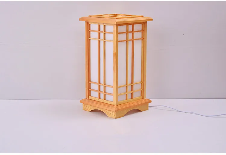 Modern Japanese Floor Lamp for Washitsu Tatami Decor, Window Pane Lamp for Restaurant, Living Room, Hallway Lighting - Home Design Wood Lamp image 2