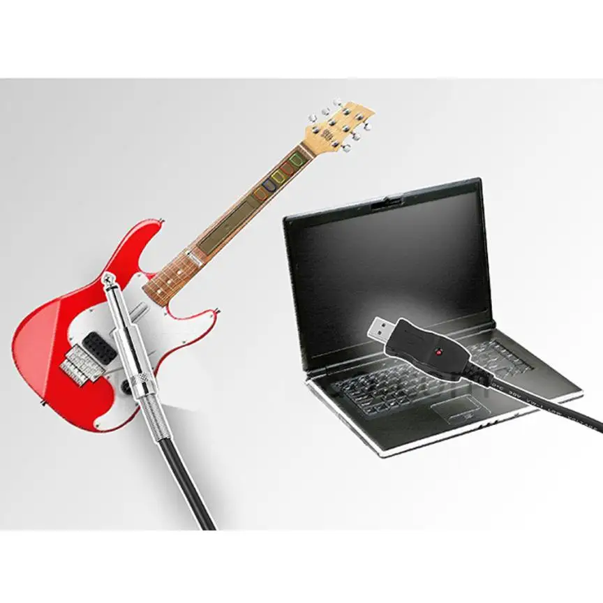 PC Твердый чехол для переноски USB кабель Гитарный Интерфейс мужчина к 6 35 мм 1/4