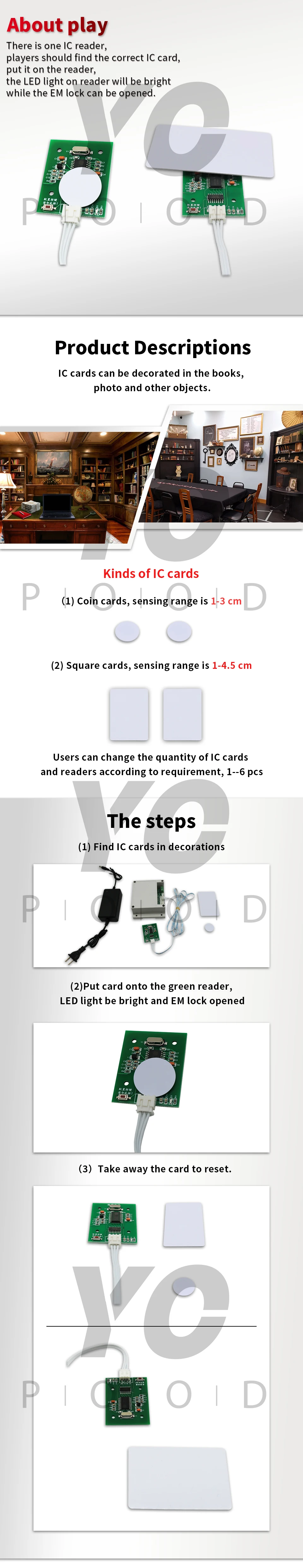 Одиночная RFID карта реквизит номер побега в реальной жизни с помощью IC карты для касания ic-считыватель, чтобы открыть дверь takagism инвентарь для игры yopwood