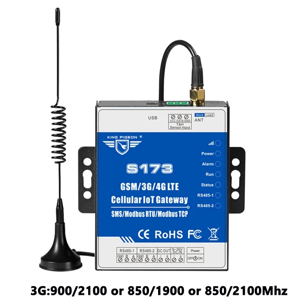 Беспроводной промышленный IoT SMS шлюз Modbus TCP к MQTT для солнечной электростанции зарядки Pile PLC VFD дизельные генераторы - Цвет: 3G verison