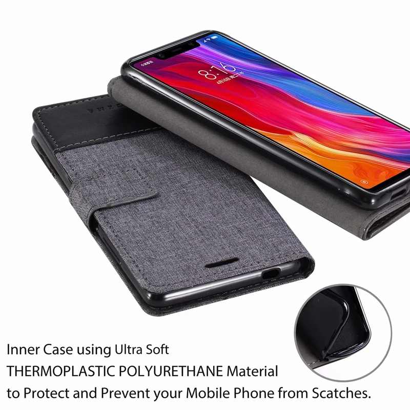 Чехол-книжка для Xiaomi 8 MI SE 6 Redmi Note 5 Pro из искусственной кожи | Мобильные телефоны и