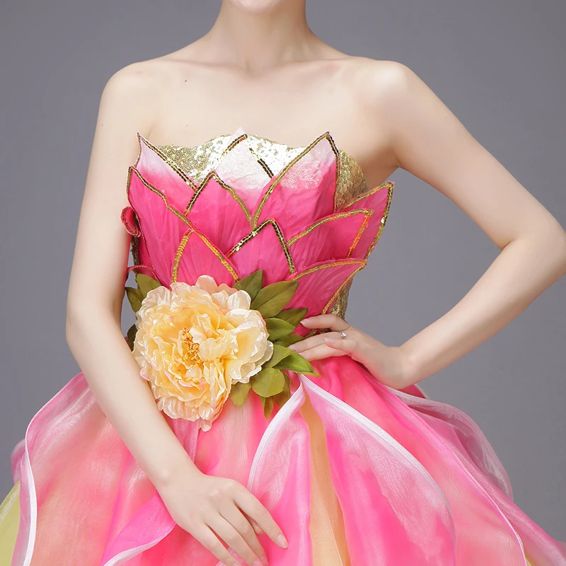 Новое платье для выступлений на сцене длинное вечернее студии Caesu|performance costume|stage