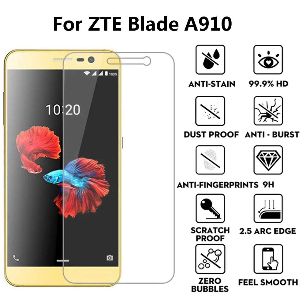2 шт. высококачественная пленка из закаленного стекла для zte Blade A910 Защитная