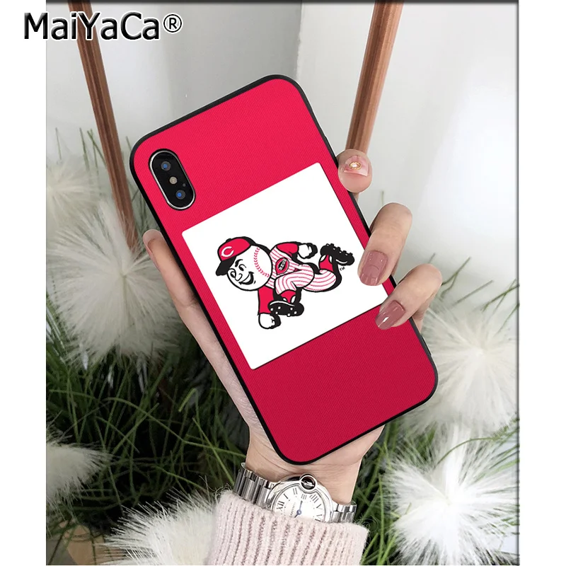 Мягкий силиконовый чехол MaiYaCa Cincinnati для iPhone 5 5Sx 6 7 7plus 8 8Plus X XS MAX XR | Мобильные