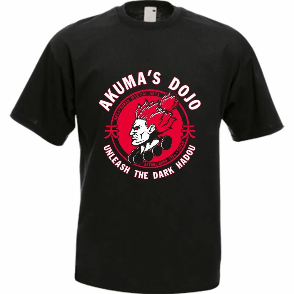 Футболка унисекс Akuma Dojo Gouki Fighter Martial Arts черная футболка для мужчин 2019|Мужские