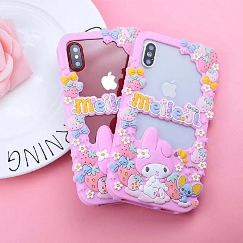 Мягкий силиконовый чехол для телефона с милым кроликом для iPhone 7, 8 Plus, 6, 6s plus, защитный чехол, чехол s для iPhone x, защита границы