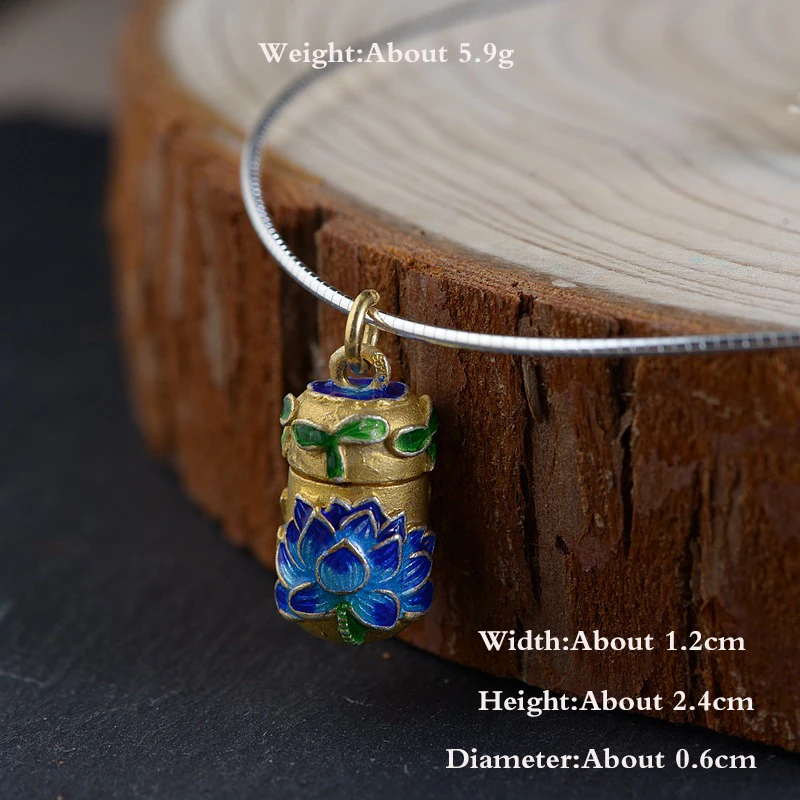 Женские Подвески в виде бутылки лотоса BALMORA из стерлингового серебра 925 пробы