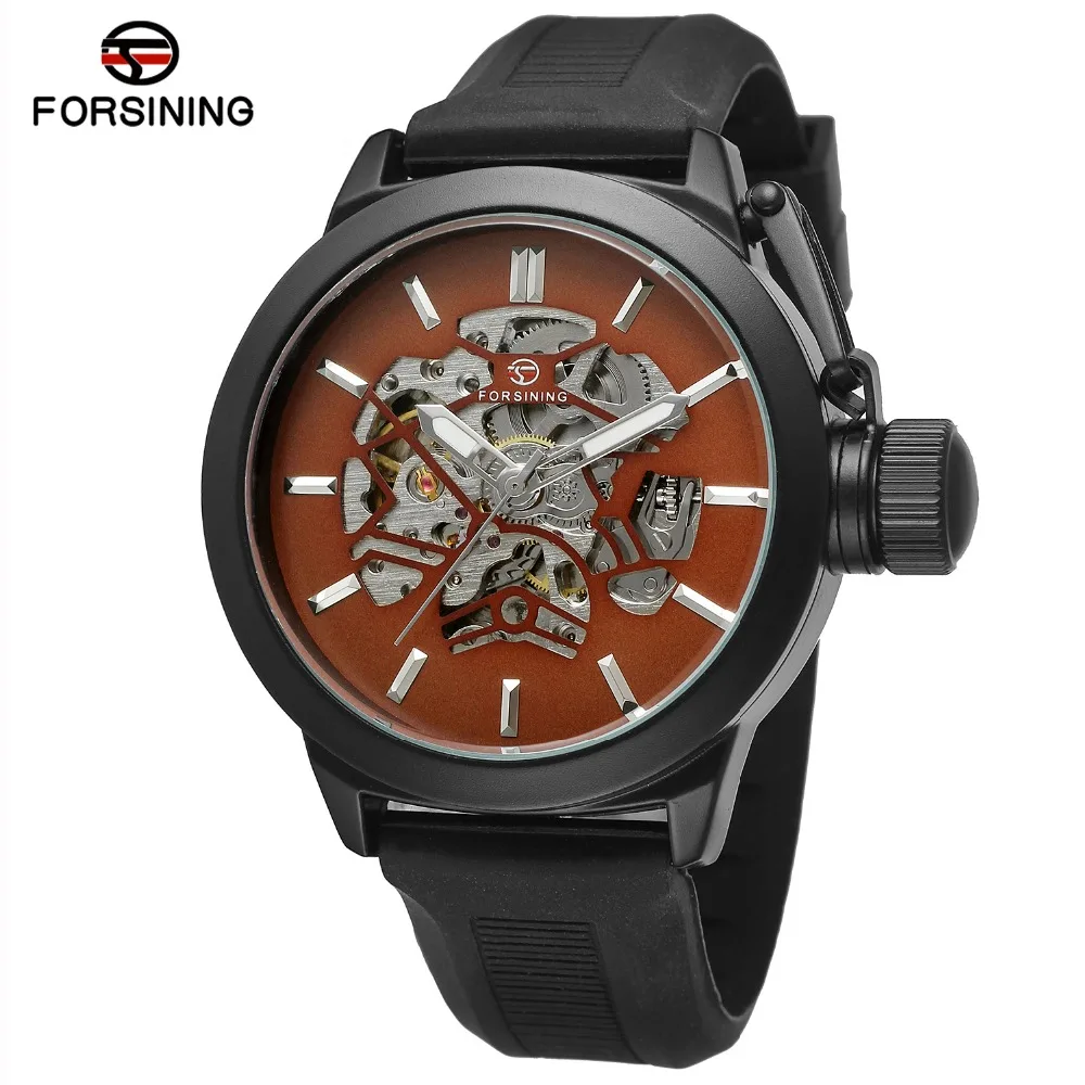 FORSINING Для мужчин нового дизайна антикварные автоматический переход t стимпанк