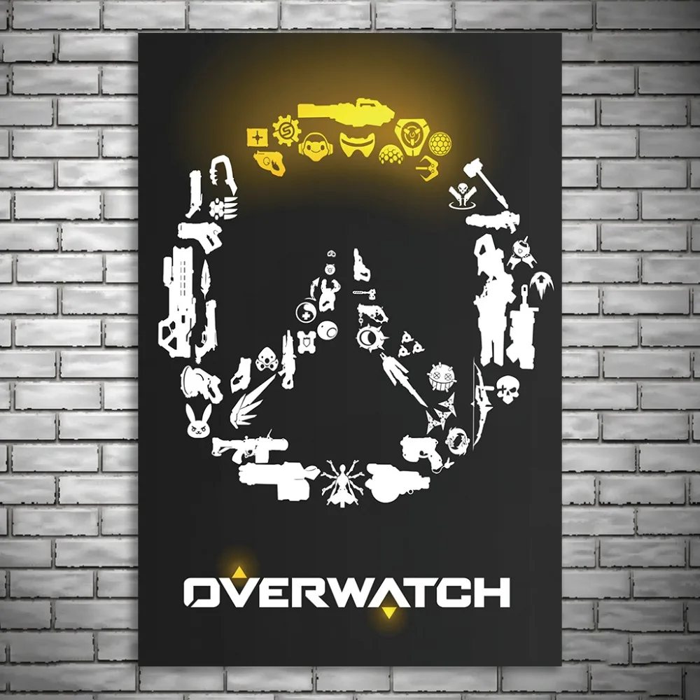 NUOMEGE Overwatchs игры произведение искусства шелк Холст художественные плакаты, постеры печать настенные картины для гостиной украшение дома Unframe