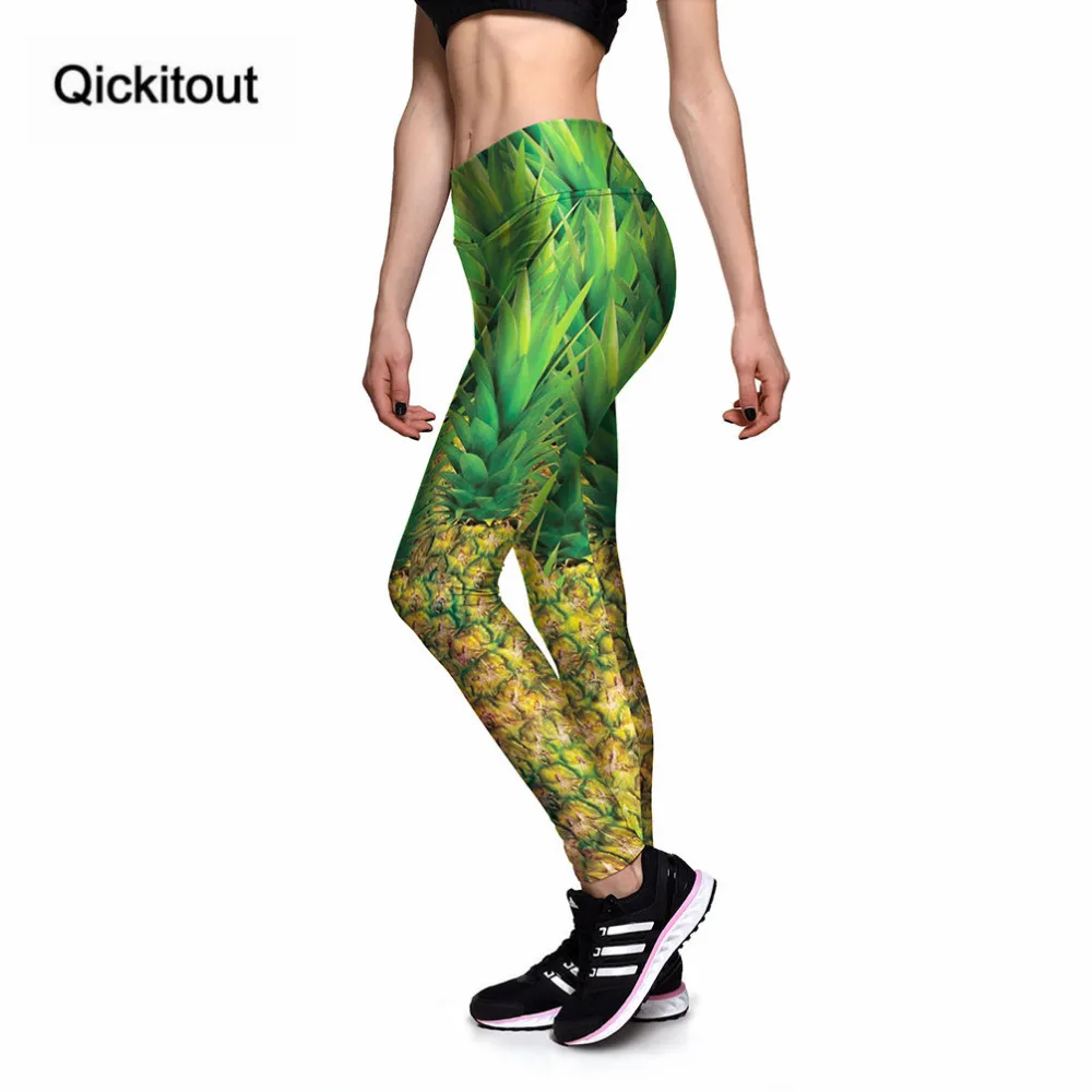 Женские леггинсы с высокой талией Qickitout модные сексуальные милые 3D Леггинсы