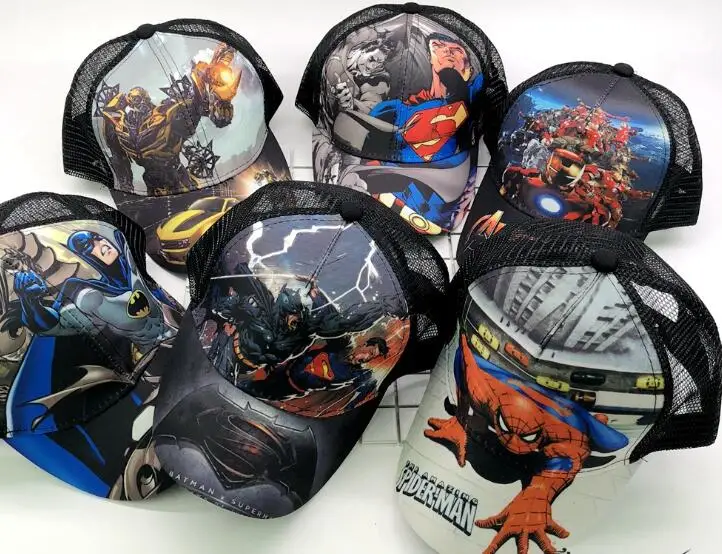 Новинка 1 шт. Милая модная шляпа от солнца с принтом мстители для маленьких