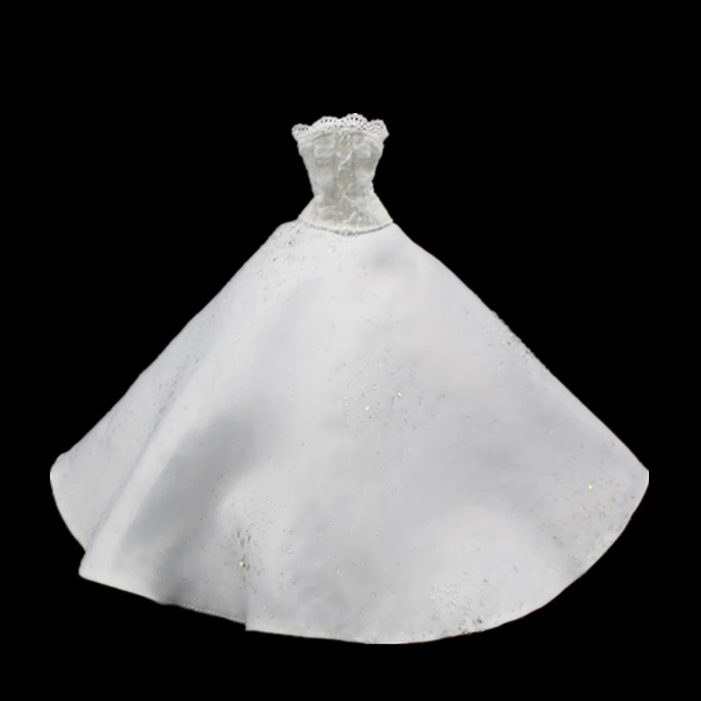 Blyth ледяной свадебное платье чисто белое платье с вуалью - Цвет: only dress