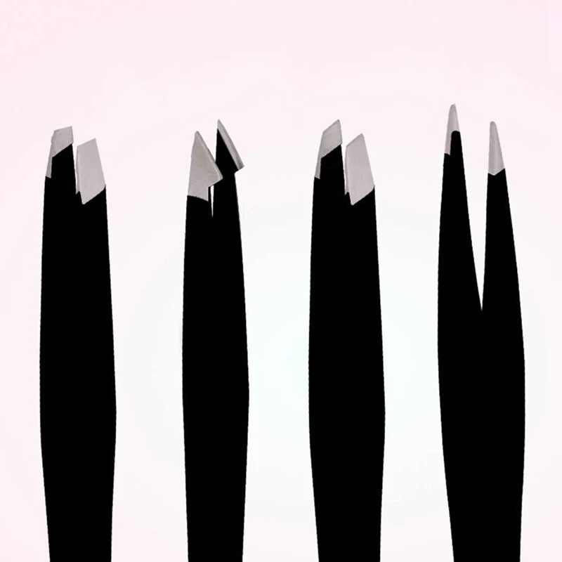 1 Набор 4 шт. пинцет для бровей из нержавеющей стали лица/вросших волос удаление